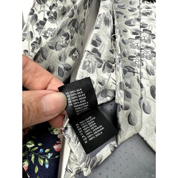 Men’s Tie Lot of 6 — Floral & Modern Polka Dot Styles Express, H&M, Calvin Klein - Picture 7 of 11